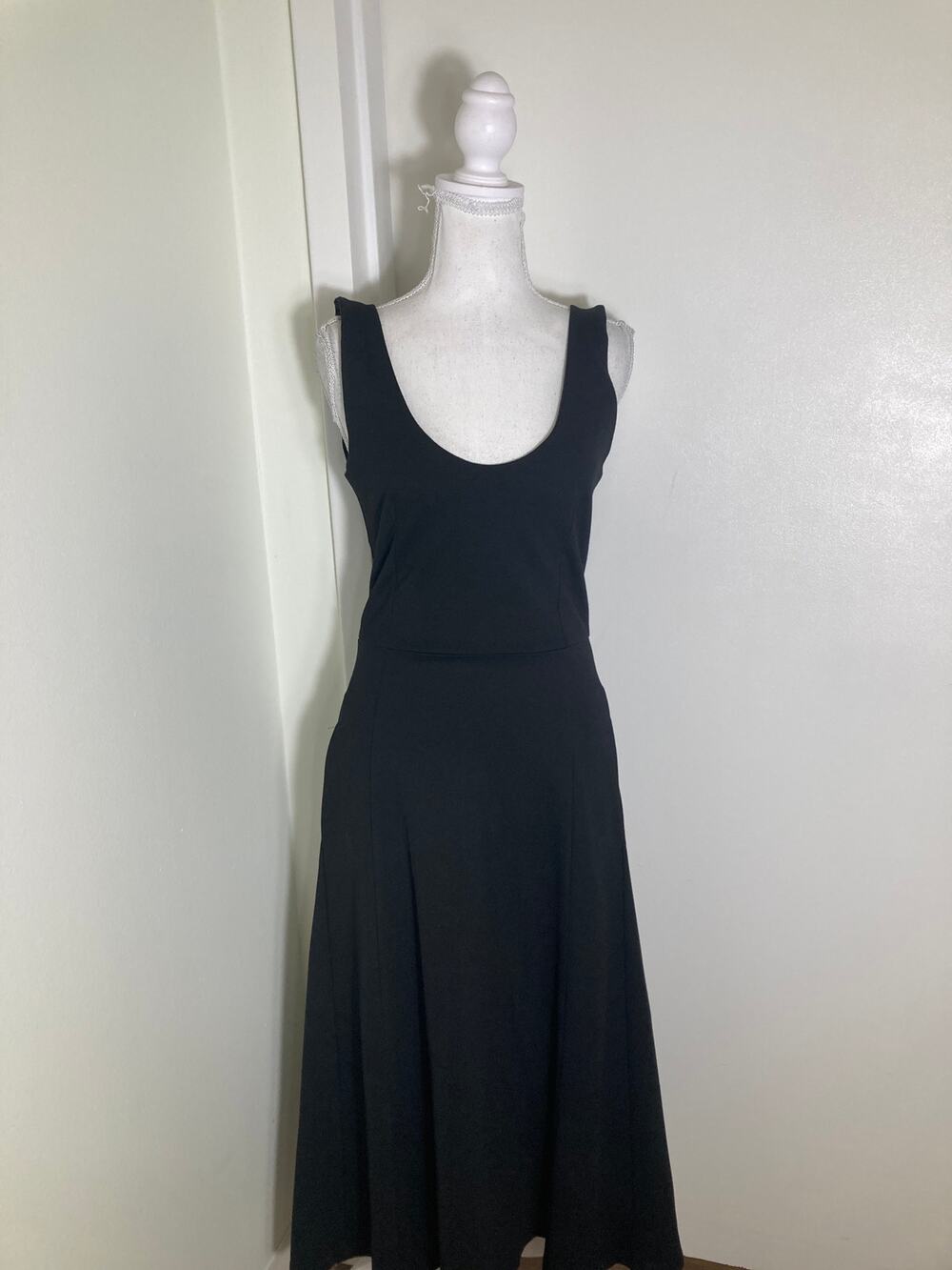 NWT Ripley Radar Black Scoopneck Sleeveless Full Length Dress Sz 2